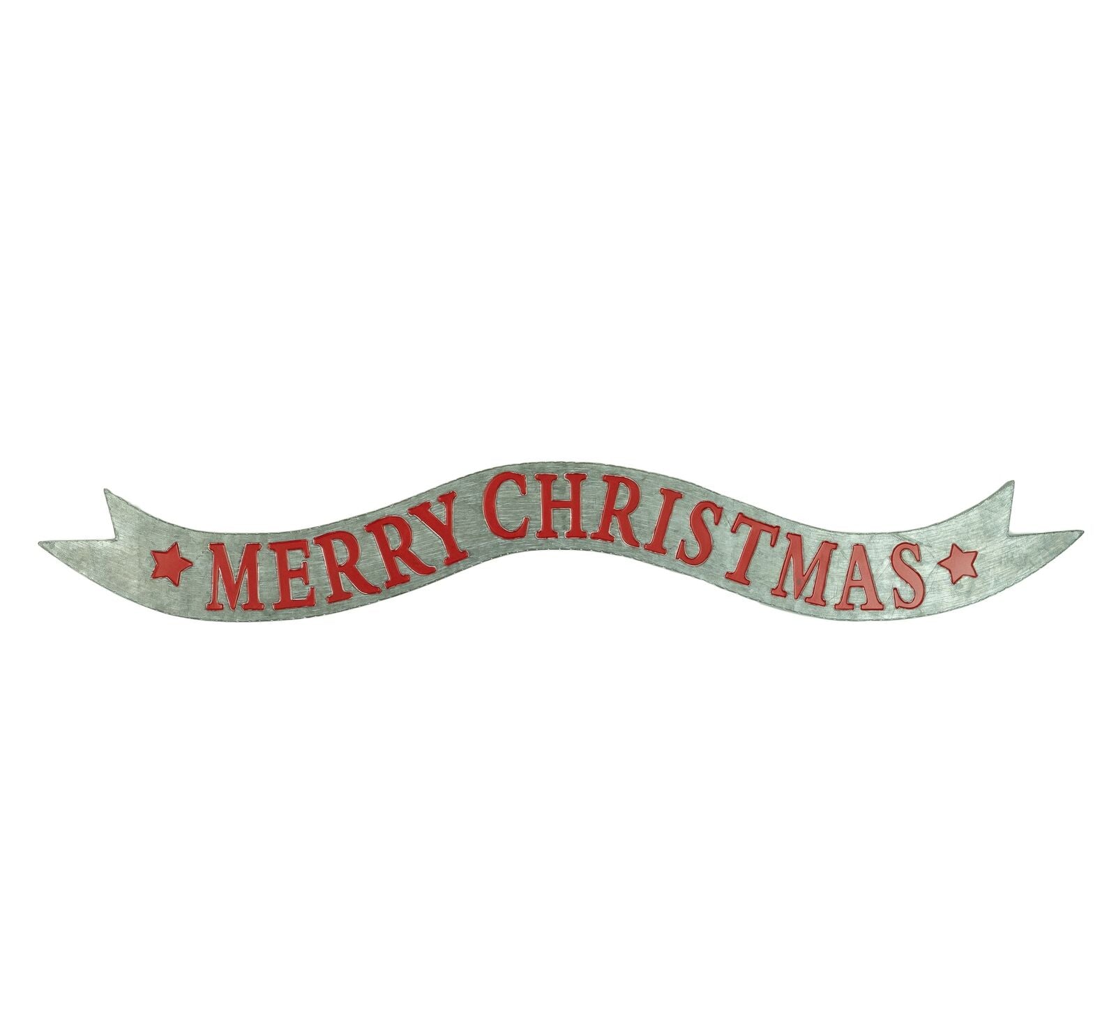 Vintage Style Metal Merry Christmas Banner Sign | 5 Ft | Kalalou